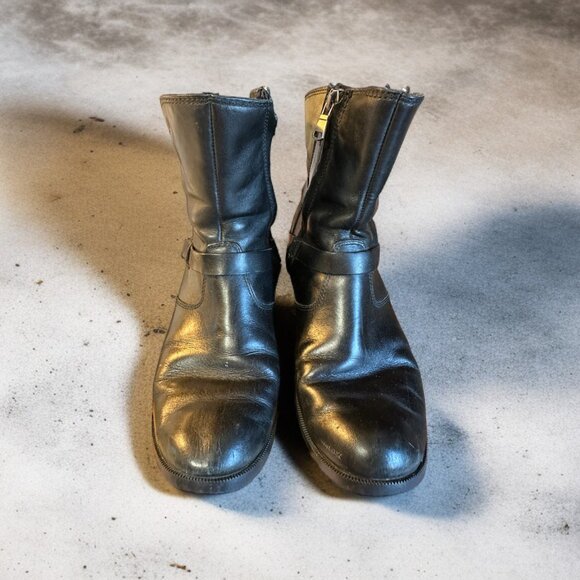 Teva Women's Black De La Vina Le Leather Ankle Side Zip Chelsea Boots size 6.5 - Picture 3 of 4